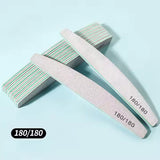 Professional Moon-Style Nail File Set – 80/100/150/180/240 Grit | Manicure & Buffer Tools