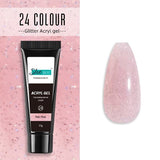 Glittery Builder UV Gel For Quick Extension 24 - Pale Pink