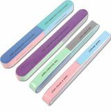 Nail File Buffer Set for Manicure Pedicure Double Sided, 7 Way Shape & Shine PACK OF 5