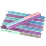 Nail File Buffer Set for Manicure Pedicure Double Sided, 7 Way Shape & Shine PACK OF 5