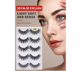 5 Pair 3D Mink False Strip Eyelashes Long Thick Soft Fake Eye Lashes