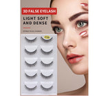 5 Pair 3D Mink False Strip Eyelashes Long Thick Soft Fake Eye Lashes