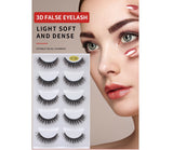 5 Pair 3D Mink False Strip Eyelashes Long Thick Soft Fake Eye Lashes