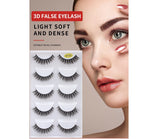 5 Pair 3D Mink False Strip Eyelashes Long Thick Soft Fake Eye Lashes
