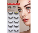 5 Pair 3D Mink False Strip Eyelashes Long Thick Soft Fake Eye Lashes
