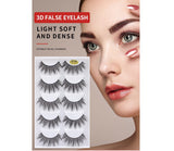5 Pair 3D Mink False Strip Eyelashes Long Thick Soft Fake Eye Lashes