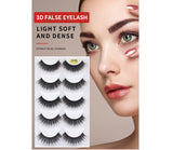 5 Pair 3D Mink False Strip Eyelashes Long Thick Soft Fake Eye Lashes