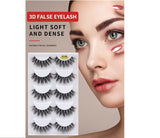 5 Pair 3D Mink False Strip Eyelashes Long Thick Soft Fake Eye Lashes