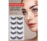 5 Pair 3D Mink False Strip Eyelashes Long Thick Soft Fake Eye Lashes