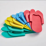 12 Pairs Disposable Flip Flops Foam Pedicure Tanning Spa Slippers