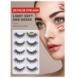 5 Pair 3D Mink False Strip Eyelashes Long Thick Soft Fake Eye Lashes