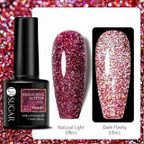 Reflective Glitter Gel Polish Soak Off Nail Gel Varnish UR005