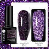 Reflective Glitter Gel Polish Soak Off Nail Gel Varnish UR007