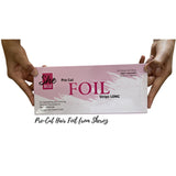 Pre Cut Foil Strips For Hair Colouring, Tinting & Dyes 100 x Long Sheets