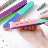 Nail File Buffer Set for Manicure Pedicure Double Sided, 7 Way Shape & Shine PACK OF 5