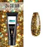 Glittery Poly Builder UV Gel Kit Jelly Crystal Nail Art Quick Extension