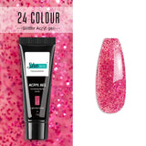 Glittery Poly Builder UV Gel Kit Jelly Crystal Nail Art Quick Extension