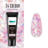 Glittery Poly Builder UV Gel Kit Jelly Crystal Nail Art Quick Extension