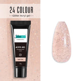 Glittery Poly Builder UV Gel Kit Jelly Crystal Nail Art Quick Extension