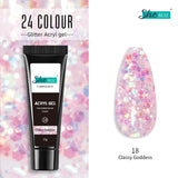 Glittery Poly Builder UV Gel Kit Jelly Crystal Nail Art Quick Extension