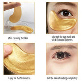 24K Under Eye Treatment Patches, Natural Gel Eye Masks - 15 PAIR