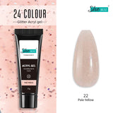 Glittery Builder UV Gel For Quick Extension 22 - Pale Yellow