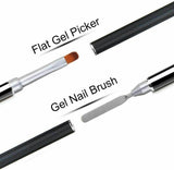 Dual Ended Polygel Acrygel UV Gel Builder Spatula & Brush Nail Art