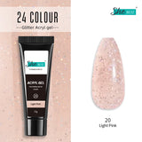Glittery Builder UV Gel For Quick Extension 20 - Light Pink