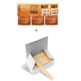Salon System Just Wax Hair Removal Wax - Soft Wax + Spatula Bundle