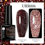 Reflective Glitter Gel Polish Soak Off Nail Gel Varnish Flashing Effect