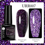 Reflective Glitter Gel Polish Soak Off Nail Gel Varnish Flashing Effect