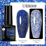 Reflective Glitter Gel Polish Soak Off Nail Gel Varnish Flashing Effect