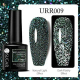 Reflective Glitter Gel Polish Soak Off Nail Gel Varnish Flashing Effect