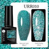 Reflective Glitter Gel Polish Soak Off Nail Gel Varnish Flashing Effect