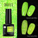 Reflective Glitter Gel Polish Soak Off Nail Gel Varnish Flashing Effect