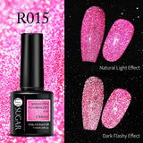 Reflective Glitter Gel Polish Soak Off Nail Gel Varnish Flashing Effect