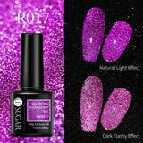 Reflective Glitter Gel Polish Soak Off Nail Gel Varnish Flashing Effect