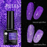 Reflective Glitter Gel Polish Soak Off Nail Gel Varnish Flashing Effect