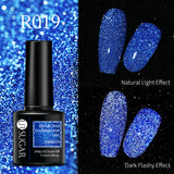 Reflective Glitter Gel Polish Soak Off Nail Gel Varnish Flashing Effect