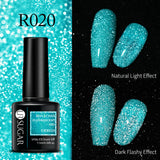 Reflective Glitter Gel Polish Soak Off Nail Gel Varnish Flashing Effect