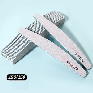 Professional Moon-Style Nail File Set – 80/100/150/180/240 Grit | Manicure & Buffer Tools