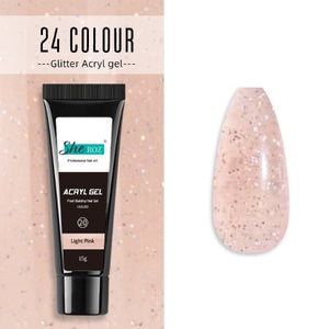 Glittery Builder UV Gel For Quick Extension 20 - Light Pink