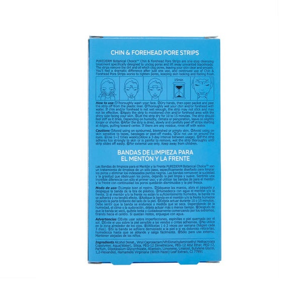 PureDerm Chin and Forehead Pore Strips – Deep Cleansing & Blackhead Remover (6 Strips)