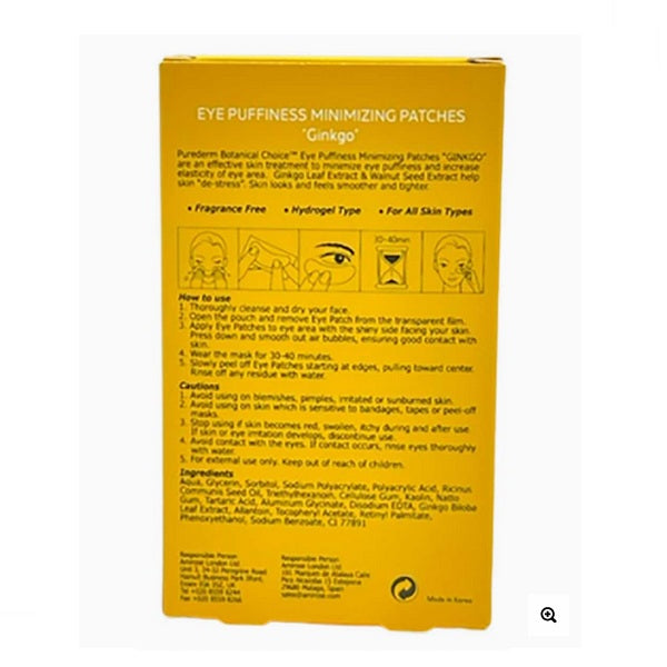 PureDerm Eye Puffiness Minimizing Patches – (4 Treatments)