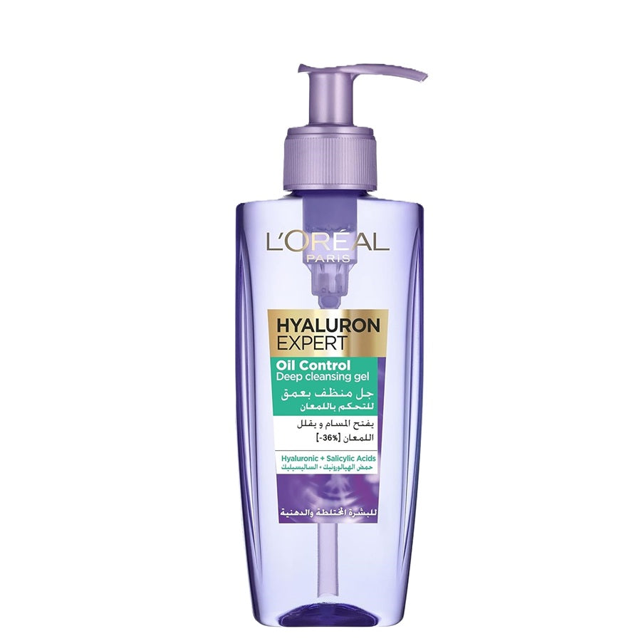 L'Oreal Hyaluron Expert Oil Control Deep Cleansing Gel Wash 200ml