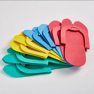 12 Pairs Disposable Flip Flops Foam Pedicure Tanning Spa Slippers