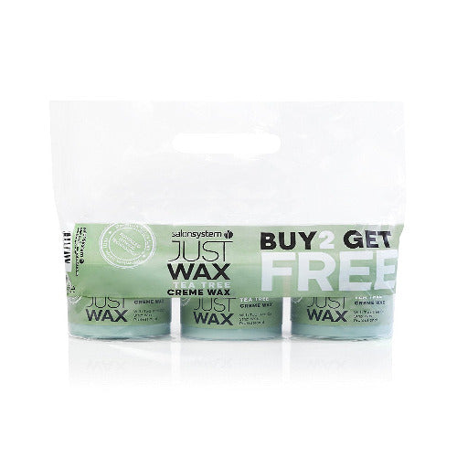 Salon System Just Wax Hair Removal Wax - Tea Tree PACK OF 8