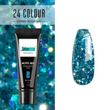 Glittery Poly Builder UV Gel Kit Jelly Crystal Nail Art Quick Extension