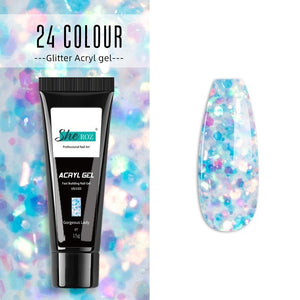 Glittery Poly Builder UV Gel Kit Jelly Crystal Nail Art Quick Extension
