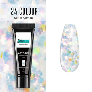 Glittery Poly Builder UV Gel Kit Jelly Crystal Nail Art Quick Extension